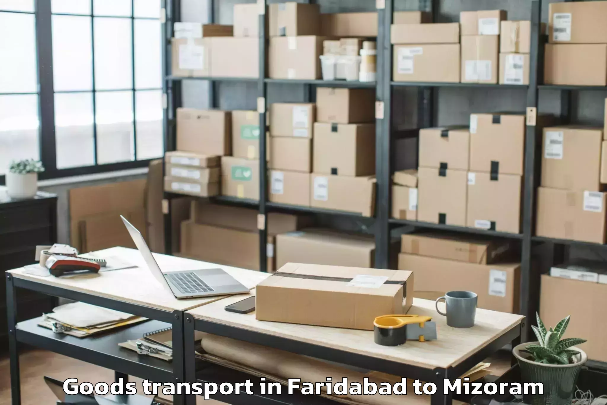 Faridabad to Lunglei Goods Transport